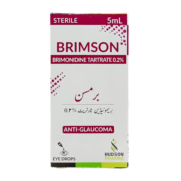Brimson Eye Drops 5ml 0.2% (Brimonidine Tartrate) – Glaucoma Eye Pressure Control Drops