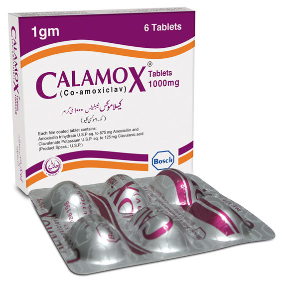 Calamox 1000mg Tablets 6s – Antibiotic Tablets for Bacterial Infections