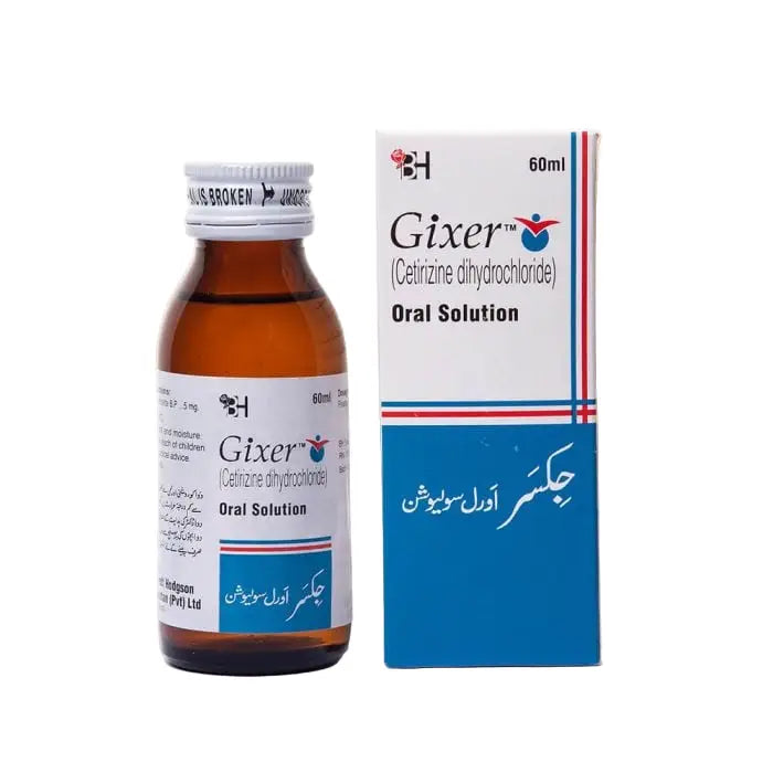 Gixer 60ml Oral Solution – Allergy Relief Syrup for Children & Adults