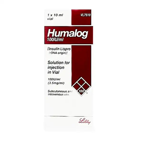Humalog Vial 10ml 100u/ml (Insulin Lispro) – Rapid Blood Sugar Control Injection