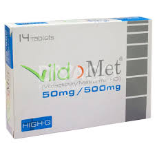 Vildomet 50/500mg (Vildagliptin, Metformin) – Blood Sugar Control Tablet for Diabetes