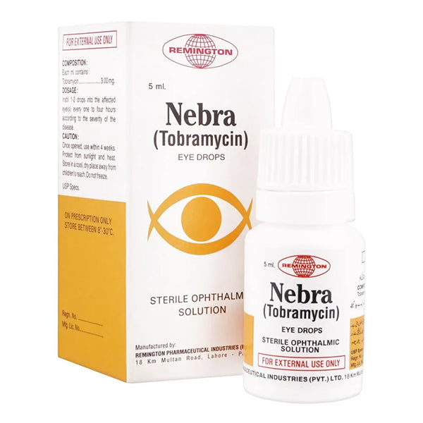 Nebra 5ml Eye Drops (Tobramycin) – Bacterial Eye Infection Treatment