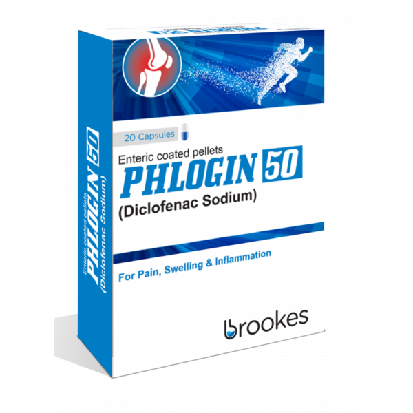 Phlogin 50mg Capsule (Diclofenac Sodium) – For Pain, Swelling, and Inflammation Relief