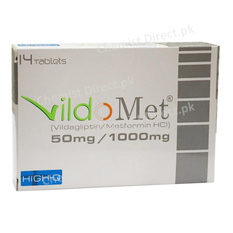 Vildomet 50/1000mg (Vildagliptin, Metformin) – Blood Sugar Control Tablet for Diabetes